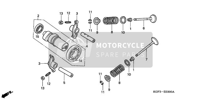 Honda NES125 2000 Arbre à cames/Soupape pour un 2000 Honda NES125